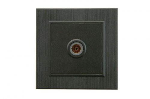 Розетка TV проходная Karea LINE STAR чер. Makel 86054007 Розетка TV проходная Karea LINE STAR чер. Makel 86054007