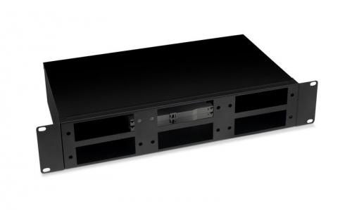 Кросс бокс оптический FO-19-6FP-BK 19дюйм 2U на 6 адаптерных панелей черн. Cabeus 10800c