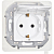 Розетка 1-м СП Inspiria 16А IP44 250В 2P+E защ. шторки с крышкой немецк. стандарт механизм бел. IEK 673740