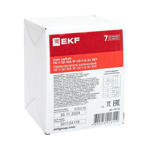 Переключатель кулачковый ПК-1-121 1п 10А "0-1-2-3" EKF pk-1-121-10 фото 11 Переключатель кулачковый ПК-1-121 1п 10А "0-1-2-3" EKF pk-1-121-10 фото 11