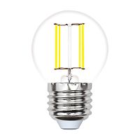 Лампа светодиодная LED-G45-5W/WW/E27/CL/MB GLM10TR форма "шар" прозр. Multibright свет теплый бел. 3000К 100-50-10 упак. Картон Uniel UL-00002370