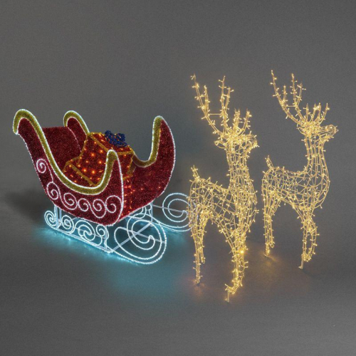 Фигура светодиодная "Олени с санями" 1LED 250Вт IP65 Neon-Night 503-112 Фигура светодиодная "Олени с санями" 1LED 250Вт IP65 Neon-Night 503-112