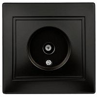 Розетка телевизионная одиночная TV СП Plano 1-301-05 IP20 антрацит Intro Б0044573