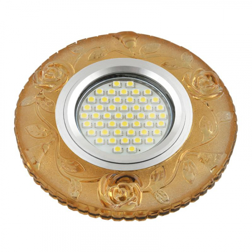 Светильник DLS-L150 GU5.3 GLASSY/YELLOW GU5.3 встраив. доп. светодиод. подсветка 3Вт без лампы стекло Fametto UL-00003906 Светильник DLS-L150 GU5.3 GLASSY/YELLOW GU5.3 встраив. доп. светодиод. подсветка 3Вт без лампы стекло Fametto UL-00003906