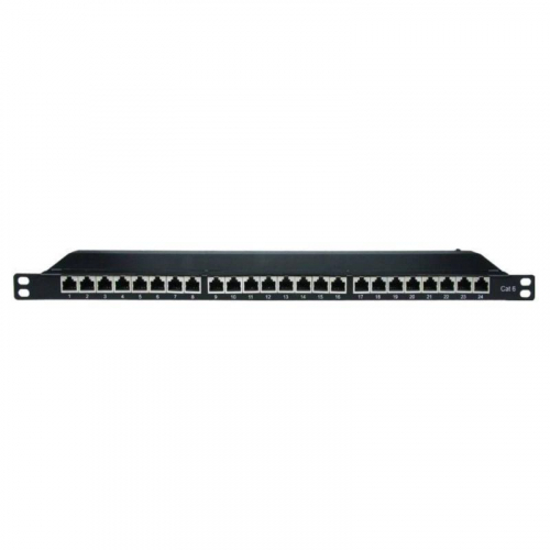 Патч-панель 19дюйм 0.5 U CAT6 24 порта RJ45 экранир. DKC RN6PPF2405