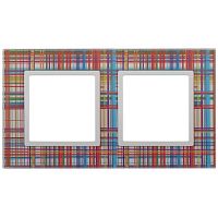 Рамка 2-м 14-5102-00 стекло Elegance прозрачный+бел. ЭРА Б0034487