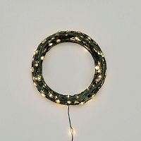 Гирлянда светодиодная "Роса" 20м 200LED тепл. бел. IP20 с контроллером провод зел. Neon-Night 303-266