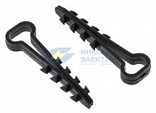Дюбель-хомут d6х12мм для плоского кабеля черный (уп.10шт) PROxima EKF plc-cd-6х12b-r
