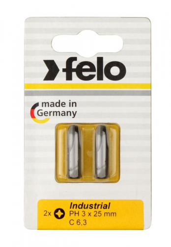 Бита крестовая Industrial PH 3х25 (блист.2шт) FELO 02203036 Бита крестовая Industrial PH 3х25 (блист.2шт) FELO 02203036