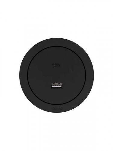 Розетка 1-м СП OSEN TC+ USB разъем механизм черн. бархат LEZARD 743-4288-192TC фото 4