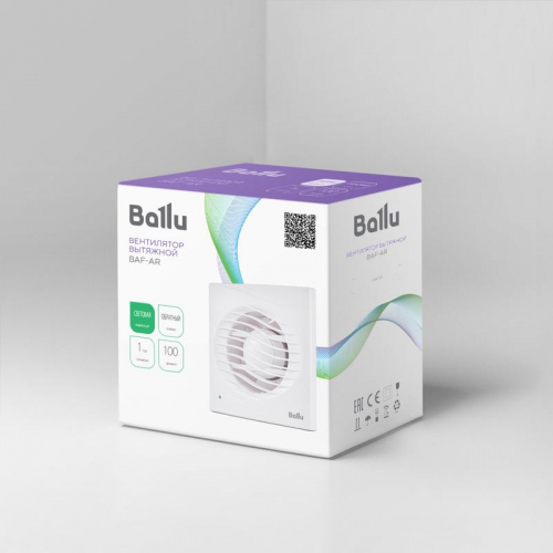 Вентилятор вытяжной BAF-AR 100 V Ballu НС-1606085 фото 7
