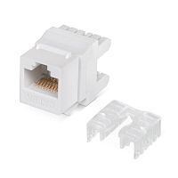 Вставка Keystone Jack RJ45 (8P8C) 180град. кат.6A Dual IDC (110&Krone type) бел. Cabeus 7654c