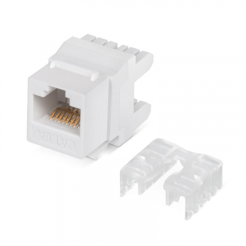 Вставка Keystone Jack RJ45 (8P8C) 180град. кат.6A Dual IDC (110&Krone type) бел. Cabeus 7654c Вставка Keystone Jack RJ45 (8P8C) 180град. кат.6A Dual IDC (110&Krone type) бел. Cabeus 7654c