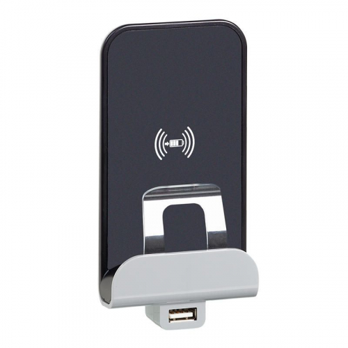 Устройство зарядное беспроводное Etika Qi 1А с дополнит. разъемом USB A 5В 2.4А сл. кость IEK 672337 Устройство зарядное беспроводное Etika Qi 1А с дополнит. разъемом USB A 5В 2.4А сл. кость IEK 672337