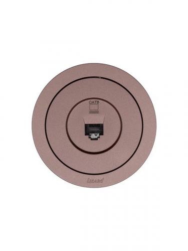 Розетка компьютерная СП OSEN RJ45 кат.6 механизм шоколад LEZARD 743-7388-140 фото 4 Розетка компьютерная СП OSEN RJ45 кат.6 механизм шоколад LEZARD 743-7388-140 фото 4