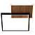 Светильник светодиодный Ferre CLL-1-60-RC BK+Wood 60Вт 3000К-6000К 450х350х60 с пультом ДУ черн./дерево Эра Б0069758