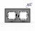Рамка 2-м Pixel IP44 карбон TOKOV ELECTRIC TKE-PX-RM2-C14-IP44