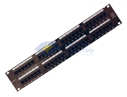 Патч-панель 19дюйм 2U 48 портов RJ-45 CAT 5e Rexant 04-0022