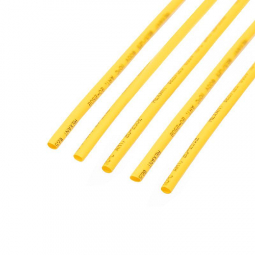Трубка термоусадочная ТУТ нг 2.5/1.25 желт. 1м REXANT 20-2502 фото 3