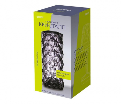 Светильник светодиодный настольный CTL3-USB 3Вт 120лм 5В 2SMD IP20 диммер: 2700-3000К/4000-4500К/6000-6500К ночник черн. кристалл акрил ФАZА 5040861 фото 4
