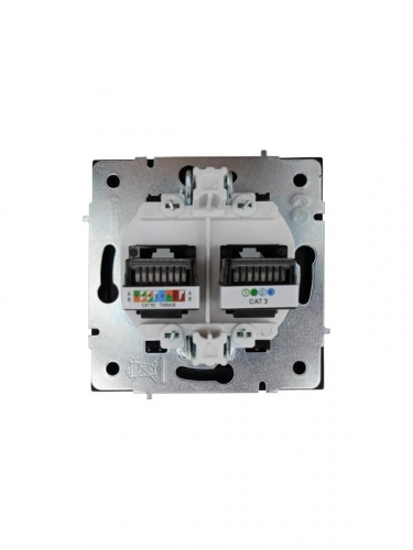 Розетка компьютер+телефон СП ZIMA IP20 черн. бархат LEZARD 704-4288-143 фото 6