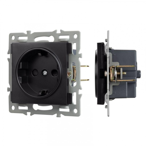 Механизм электрической розетки SCT-MEU1-PL-BK (250В 16А) Arlight 043731 Механизм электрической розетки SCT-MEU1-PL-BK (250В 16А) Arlight 043731