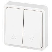 Переключатель Эксперт 11-1528-01 для жалюзи кнопочный IP55 10АХ-250В СУ бел. Эра Б0063249