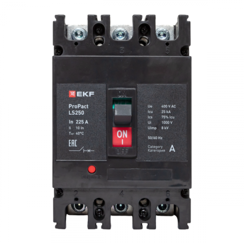 Выключатель автоматический 3п 225А 25кА LS250 ProPact EKF mccb-250-25-3-225-ls фото 8
