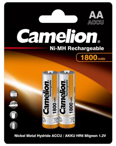 Аккумулятор AA/R6 1800мА.ч NI-MN BP-2 металлик (блист.2шт) Camelion 3001 фото 3 Аккумулятор AA/R6 1800мА.ч NI-MN BP-2 металлик (блист.2шт) Camelion 3001 фото 3
