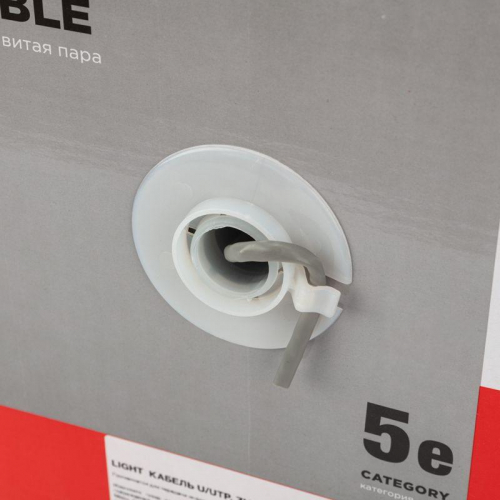 Кабель витая пара U/UTP кат.5E 4х2х24AWG LSZH нг(А)-HF INDOOR SOLID сер. LIGHT (305м) Rexant 01-0059 фото 5 Кабель витая пара U/UTP кат.5E 4х2х24AWG LSZH нг(А)-HF INDOOR SOLID сер. LIGHT (305м) Rexant 01-0059 фото 5