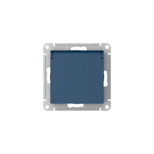 Розетка AtlasDesign 16А IP20 с заземл. защ. шторки с крышкой быстрозажим. клем. механизм аквамарин SE ATN001146S фото 6