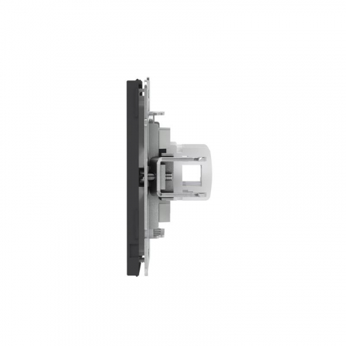 Розетка компьютерная 2-м KANT RJ45 кат.5E без шторки черн. уголь DKC 7012664 фото 4