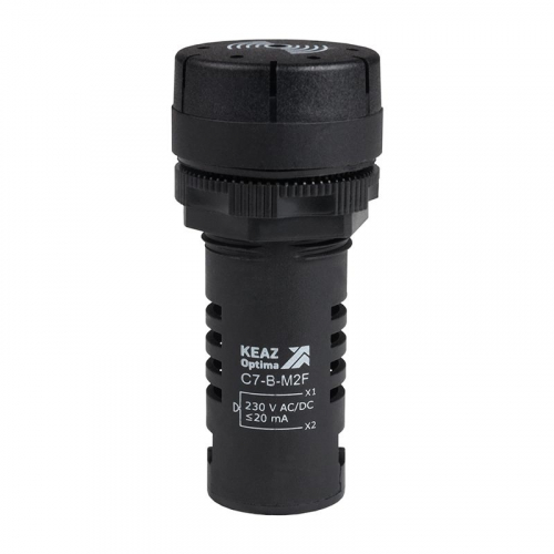 Зуммер с пульсирующим сигналом OptiSignal Compact D22 С7-B-M2F черн. 230В AC/DC КЭАЗ 362180