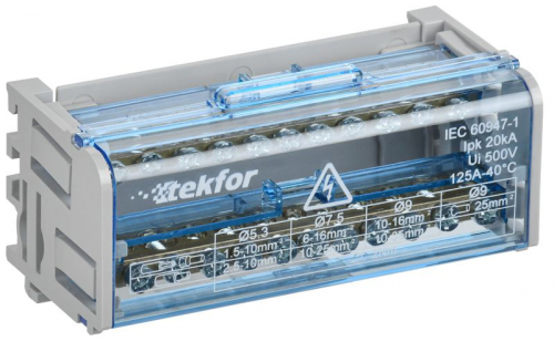 Шины на DIN-рейку (кросс-модуль) ШНК 2х11 L+PEN TEKFOR IEK TF-DN10-2-11-050 Шины на DIN-рейку (кросс-модуль) ШНК 2х11 L+PEN TEKFOR IEK TF-DN10-2-11-050