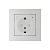 Розетка AtlasDesign Smart 16А L+N с заземл. защ. шторки Zigbee механизм бел. SE ATN000145Z