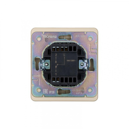 Выключатель проходной 1 кл СП 10А IP20 250В ROUND шелк Kranz KR-78-0708-7 фото 3 Выключатель проходной 1 кл СП 10А IP20 250В ROUND шелк Kranz KR-78-0708-7 фото 3