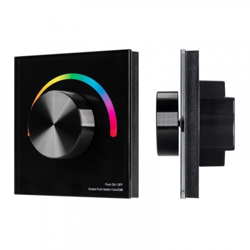 Панель SMART-P8-RGB-G-IN Black 12-24В 3х4А Rotary 2.4G IP20 пластик Arlight 033763