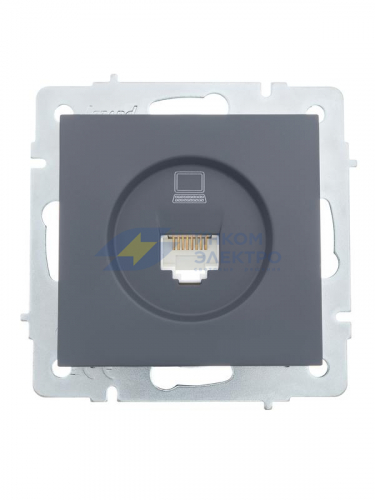 Розетка компьютерная 1-м СП Vesna механизм графит LEZARD 742-3488-139