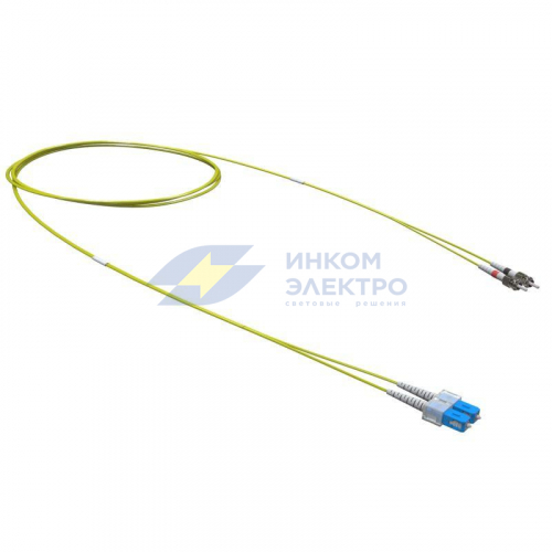 Шнур оптический коммутационный SC-UPC/ST-UPC Duplex 9/125 OS2 Tx-Rx LSZH 1м DKC RNPC9DCUSU1