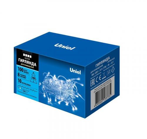 Гирлянда LED ULD-S1000-100/DTA WHITE IP20 10м 100 диодов бел. свет провод прозр. Uniel UL-00007201 Гирлянда LED ULD-S1000-100/DTA WHITE IP20 10м 100 диодов бел. свет провод прозр. Uniel UL-00007201