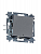 Выключатель 1-кл. СП Levit IP20 с подсветкой сталь/дым. черн. ABB 2CHH590146A6069