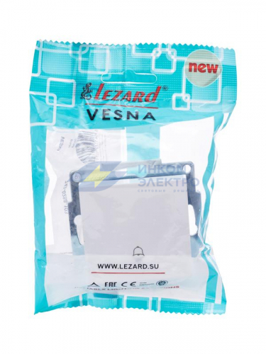 Механизм кнопки звонка СП VESNA бел. LEZARD 742-0288-103