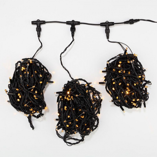 Гирлянда светодиодная "LED ClipLight" 3 нити х20м 399LED желт. 25Вт 24В IP65 свечение с динамикой с трансф. Neon-Night 323-301 фото 4
