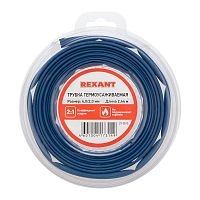 Трубка термоусадочная ТУТ нг 4.0/2.0 син. ролик 2.44м Rexant 29-0015