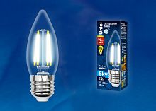 Лампа светодиодная LED-C35-13W/4000K/E27 /CL PLS02WH Sky 13Вт прозрачная 4000К нейтр. бел. (упак. картон) Uniel UL-00005902