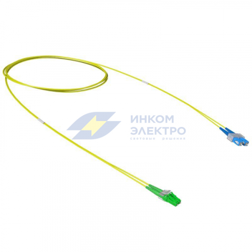 Шнур оптический коммутационный переходной LC-APC/SC-UPC Duplex 9/125 OS2 Tx-Rx LSZH 1м DKC RNPC9DCULA1