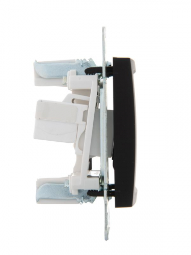 Розетка компьютерная 2-м СП Karina RJ45 механизм черн. бархат LEZARD 707-4288-141 фото 3