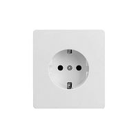 Розетка 1-м СП ROUND MIELE 16А с заземл. защ. шторки перламутр Kranz KR-78-0701-1