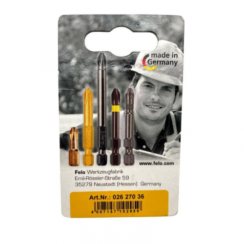 Бита Torx 27х25 Industrial (блист.2шт) FELO 02627036 фото 3 Бита Torx 27х25 Industrial (блист.2шт) FELO 02627036 фото 3