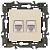 Розетка компьютерная 2-м Elegance 14-3108-02 RJ45 IP20 механизм сл. кость Эра Б0034309